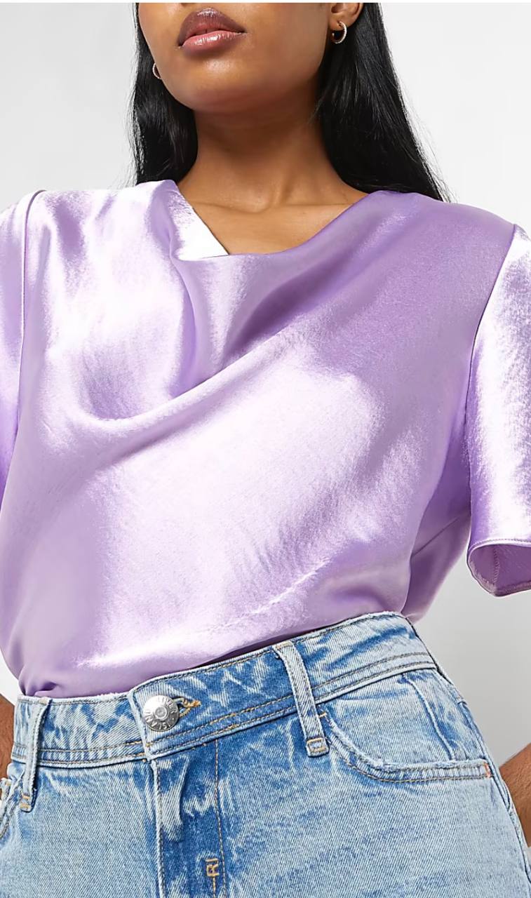 Bluza din satin cu maneca scurta