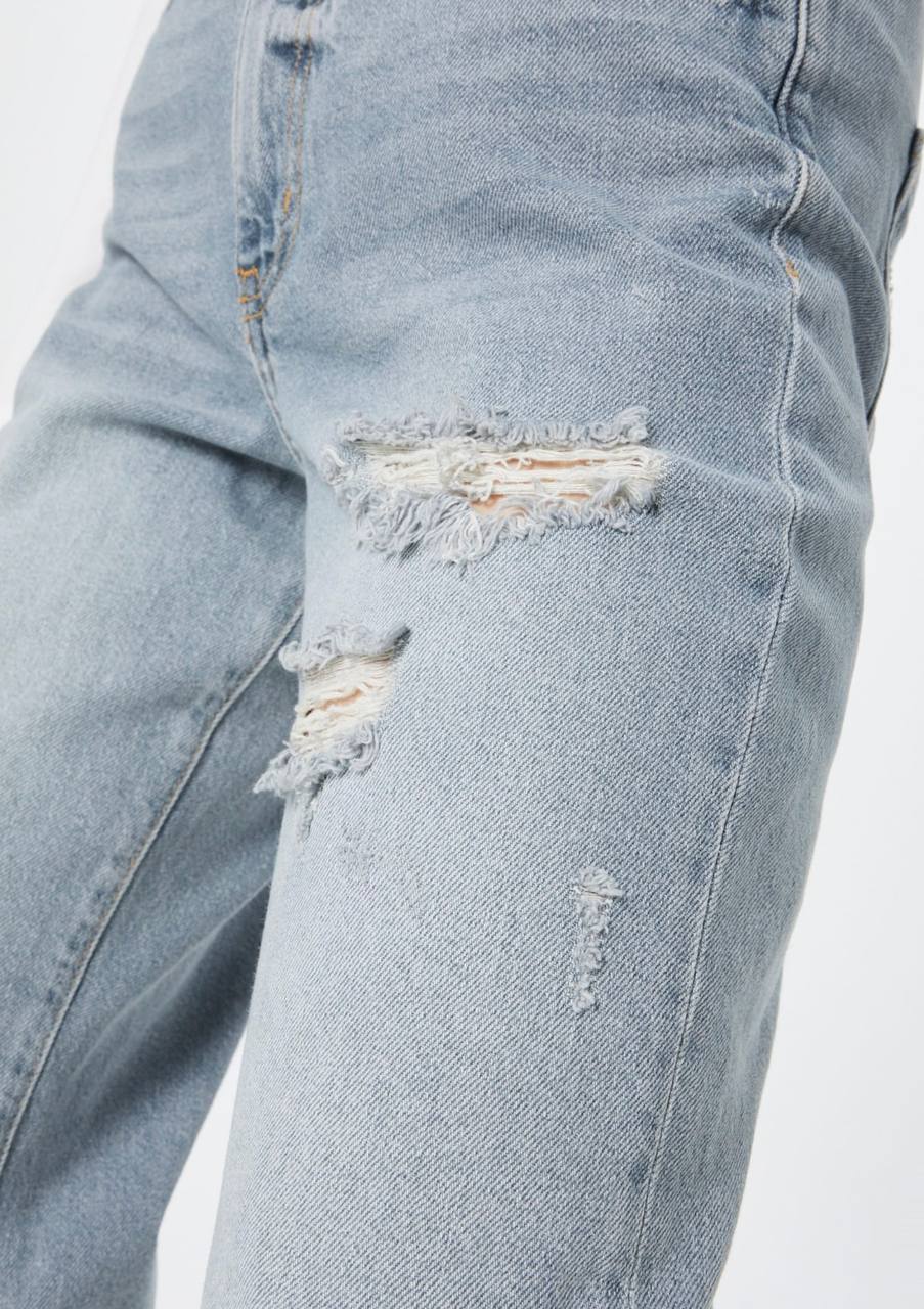 Jeans largi cu talie inalta