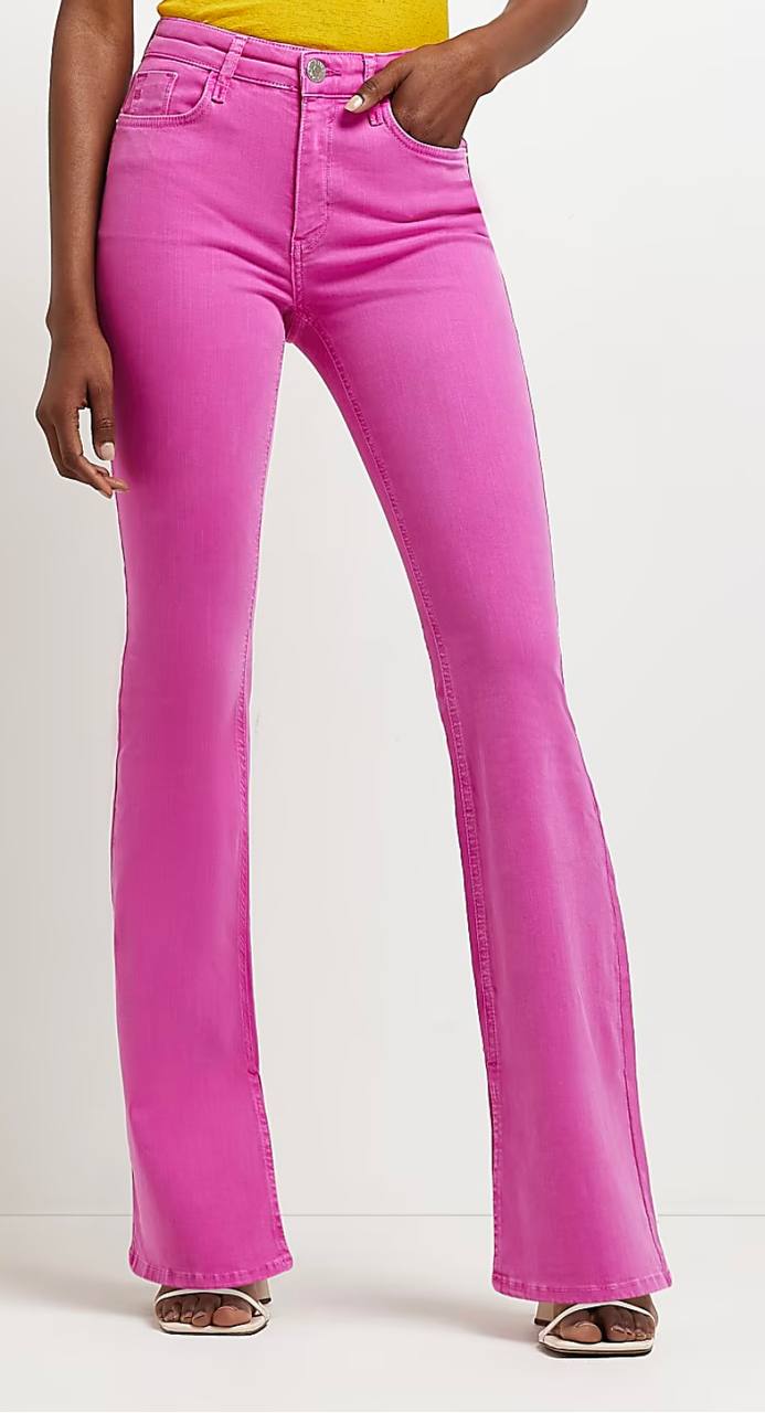 Jeans flare roz