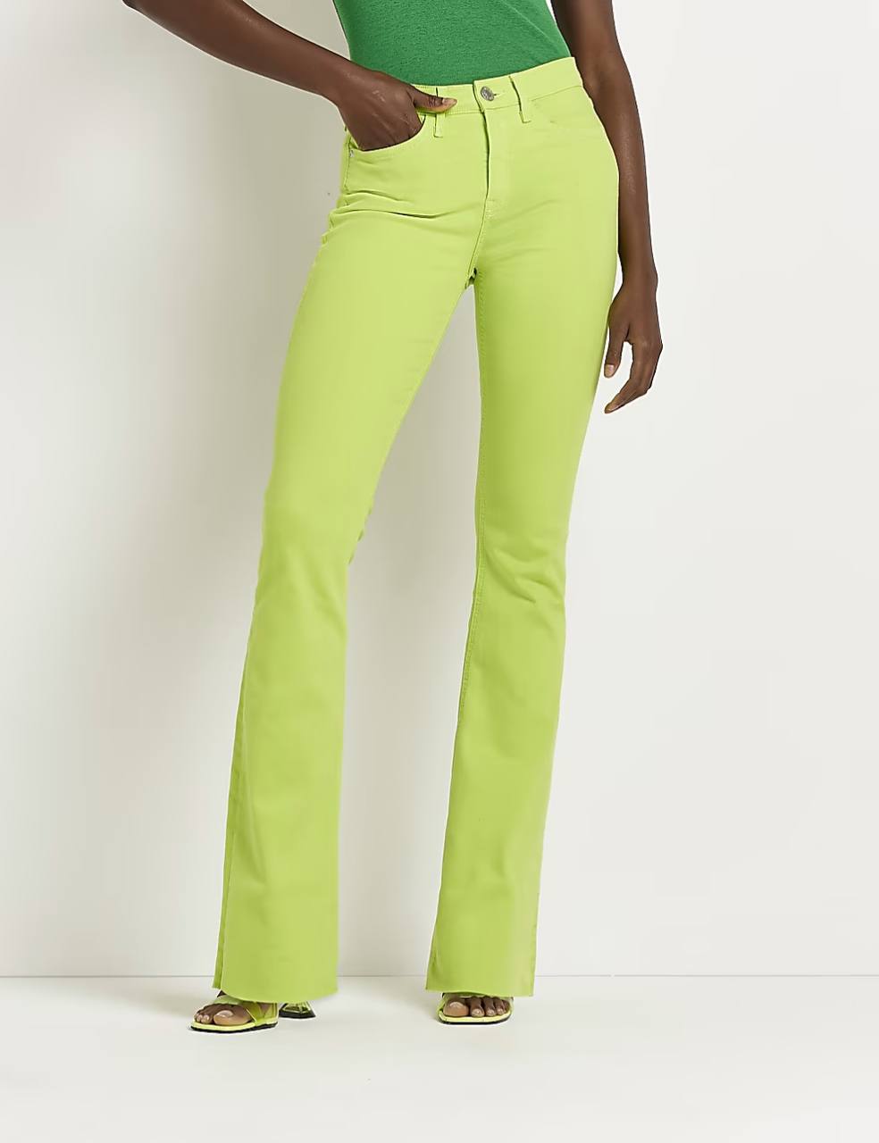 Jeans evazati lime
