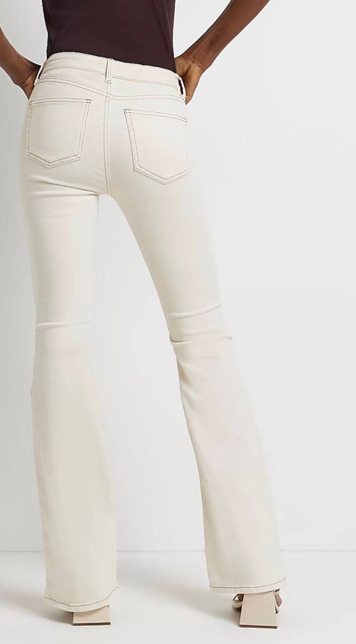 Jeans flare bej