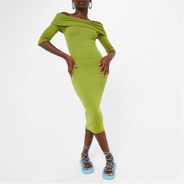 Rochie midi cu maneci lungi