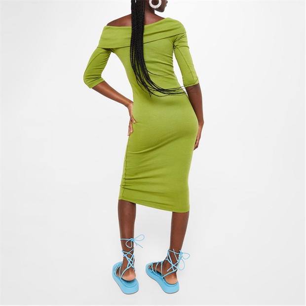 Rochie midi cu maneci lungi